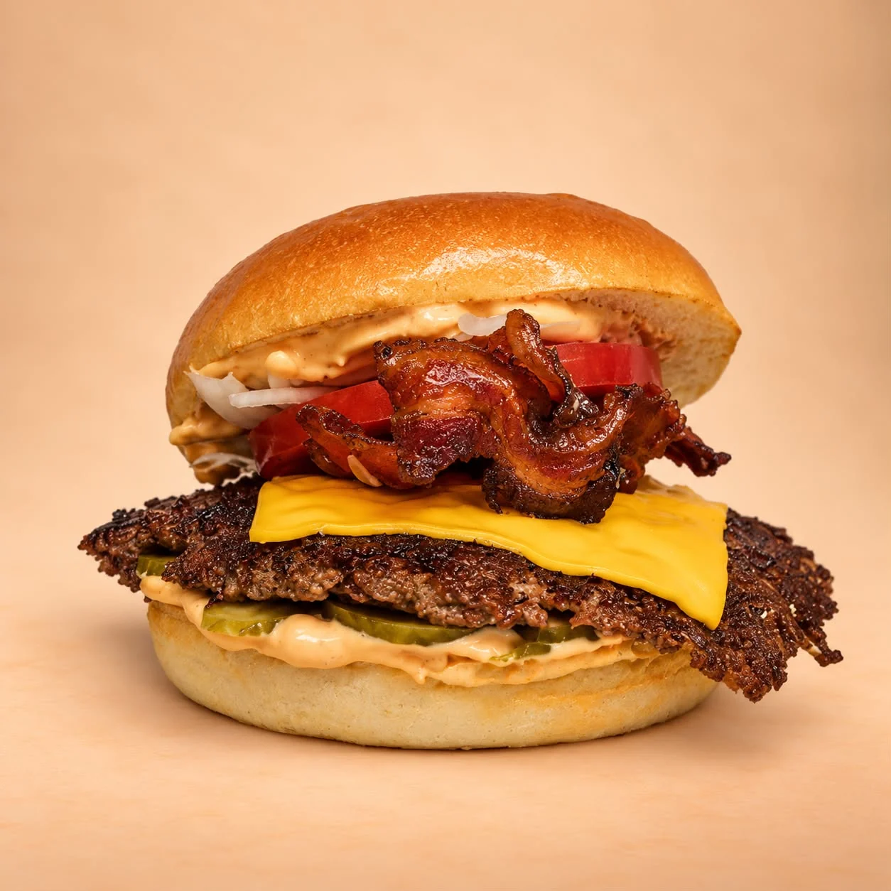 Smashed Bacon Burger